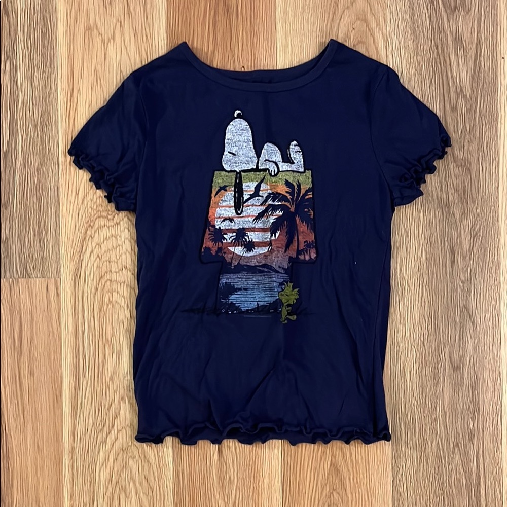 Kids Navy Blue Graphic T-Shirt